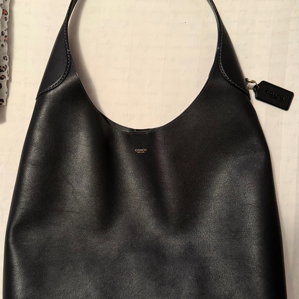 Coach Black Leather Brooklyn Shoulder Bag